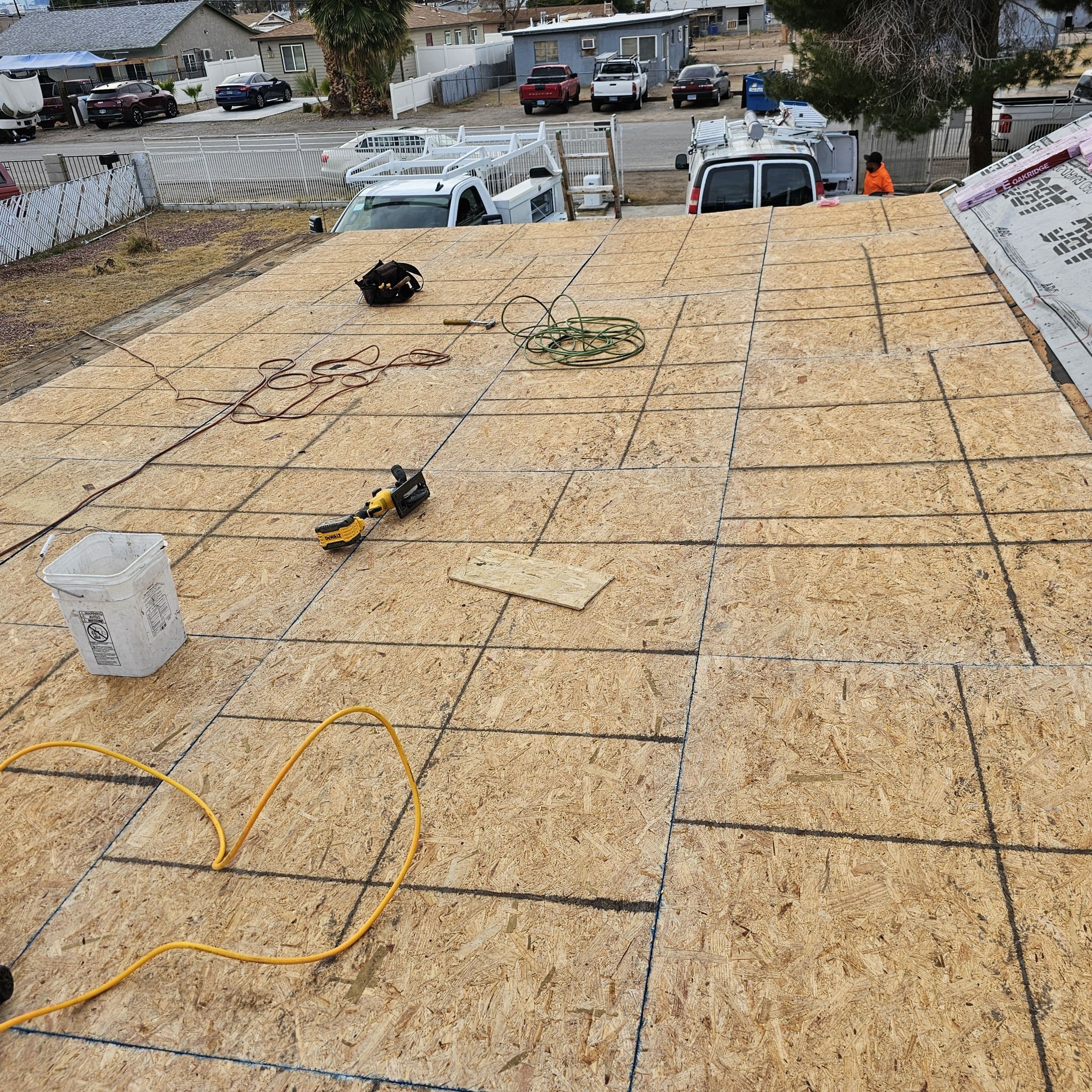 prepped roof deck